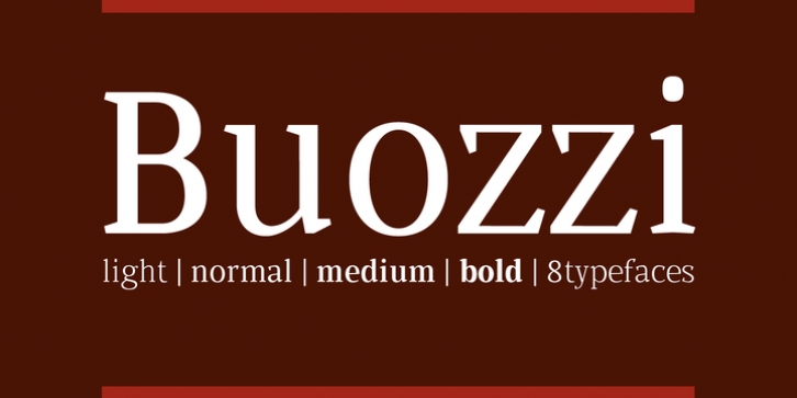 Buozzi font preview