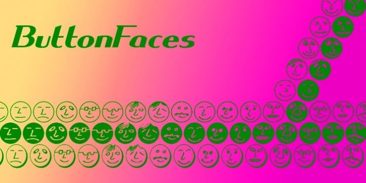 Button Faces font preview