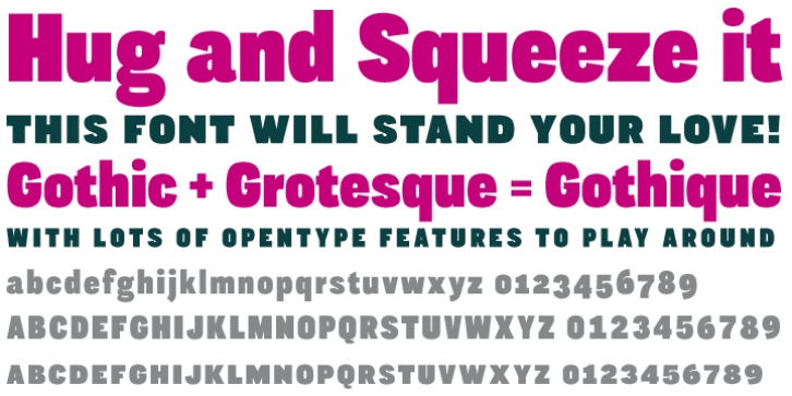 CA Gothique Superfat font preview