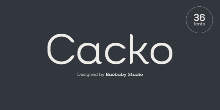 Cacko font preview