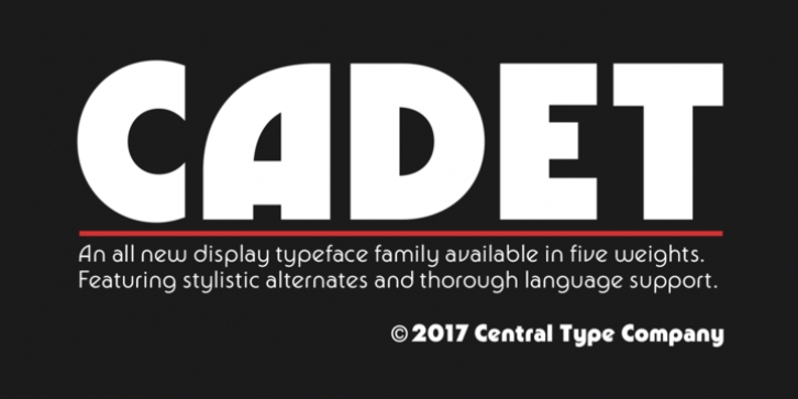 Cadet font preview