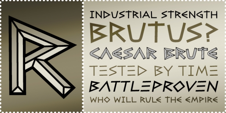 Caesar Brute BTN font preview