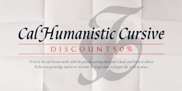 Cal Humanistic Cursive font preview