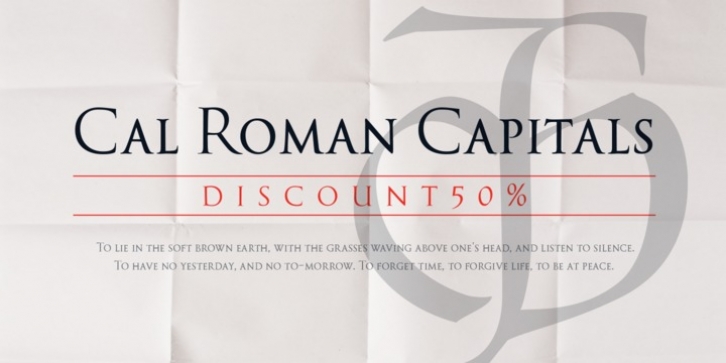 Cal Roman Capitals font preview