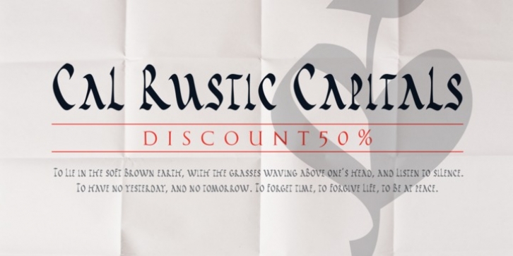 Cal Rustic Capitals font preview