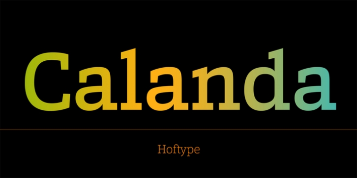 Calanda font preview