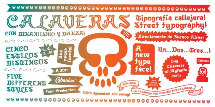 Calaveras font preview