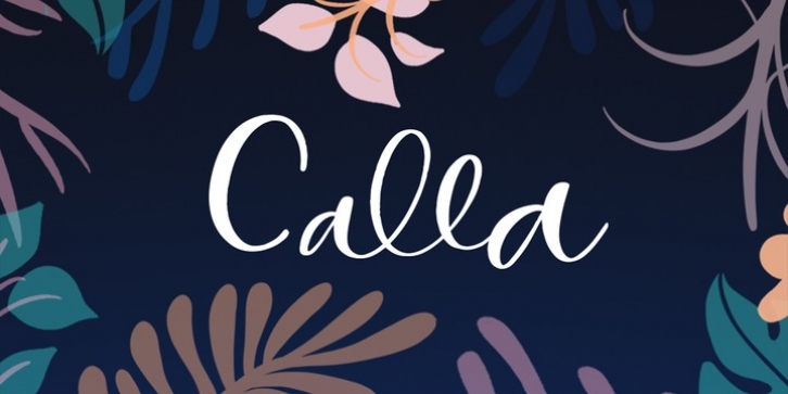 Calla Script font preview