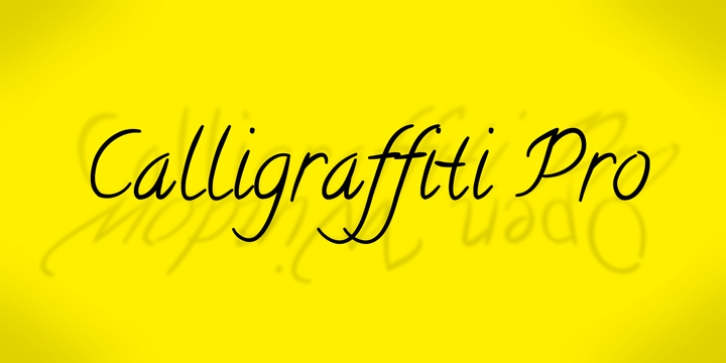 Calligraffiti Pro font preview