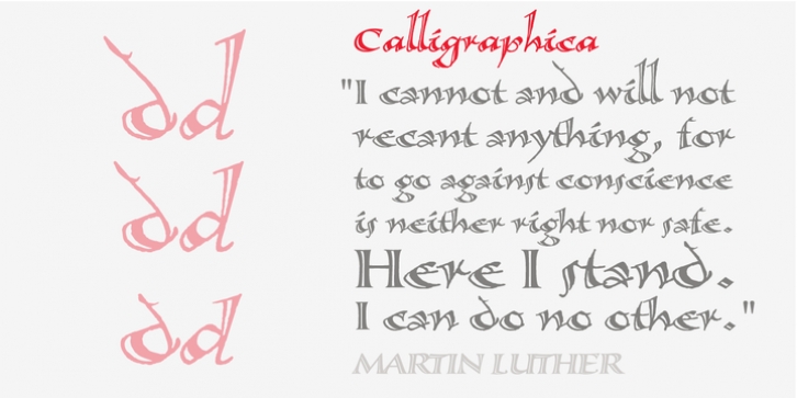 Calligraphica font preview