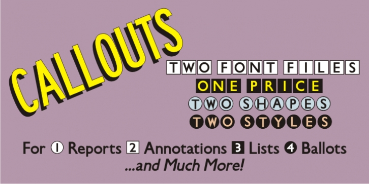 Callouts JNL font preview