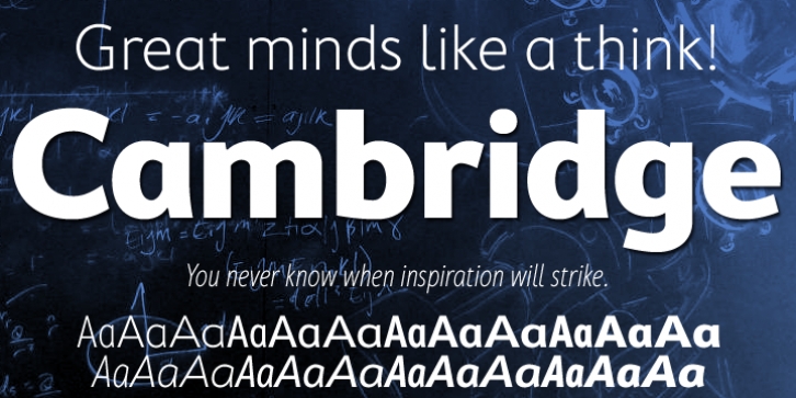 Cambridge font preview