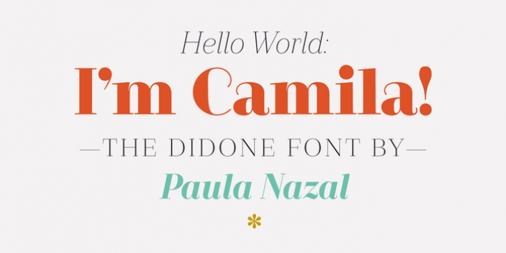 Camila font preview