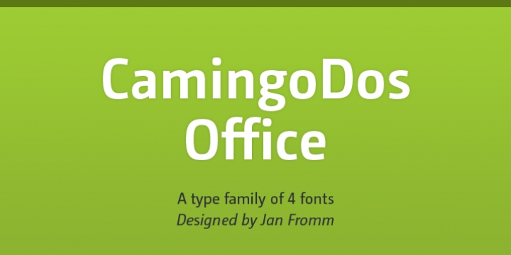 Camingo Dos Office font preview