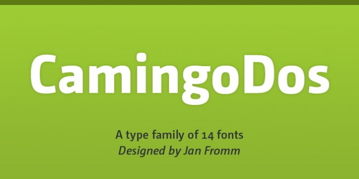 CamingoDos font preview