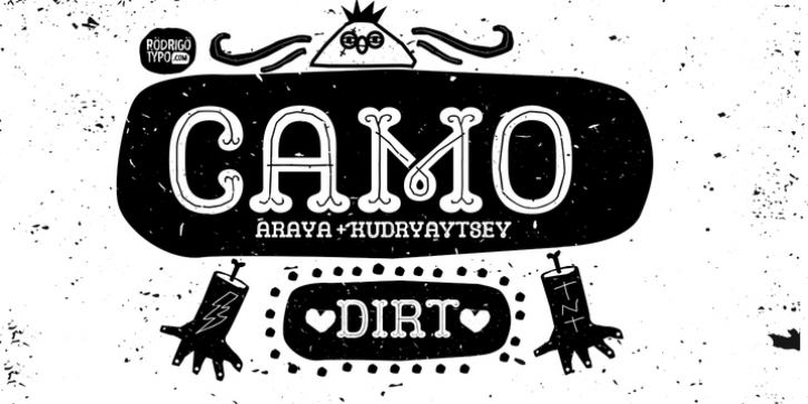 Camo Dirt font preview