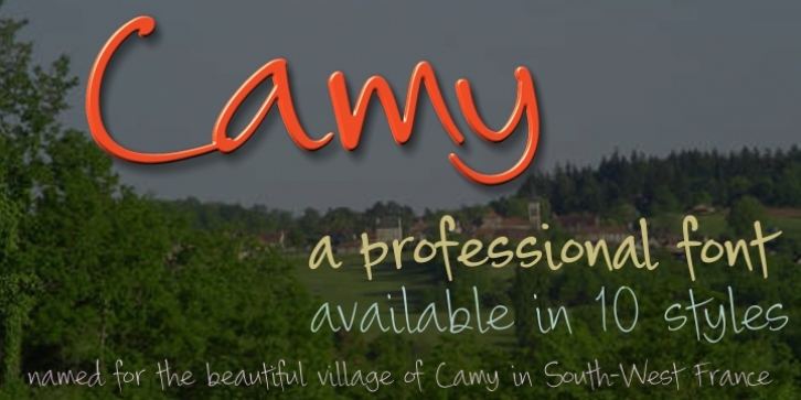 Camy font preview