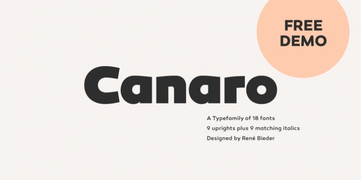 Canaro font preview