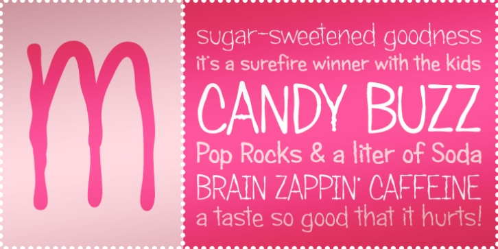 Candy Buzz BTN font preview