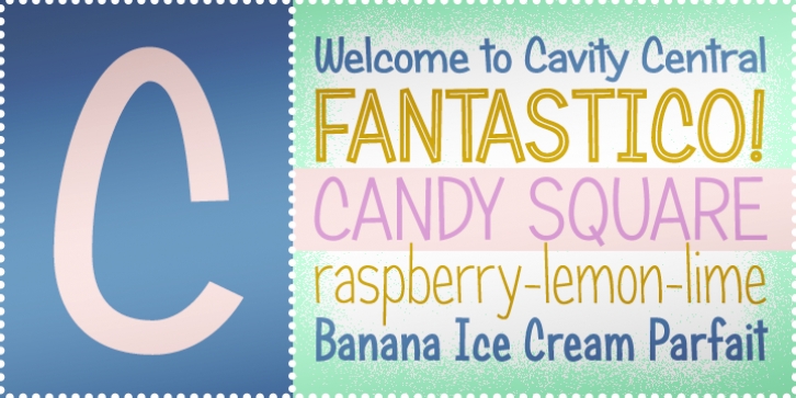 Candy Square BTN font preview