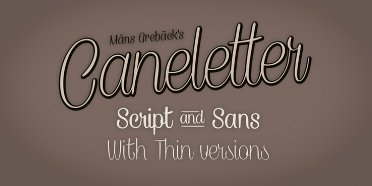 Caneletter font preview