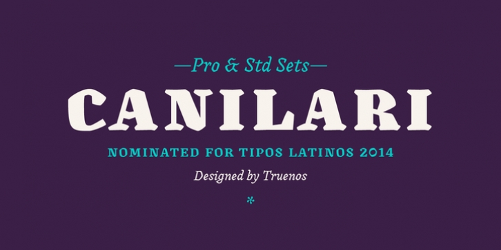 Canilari font preview