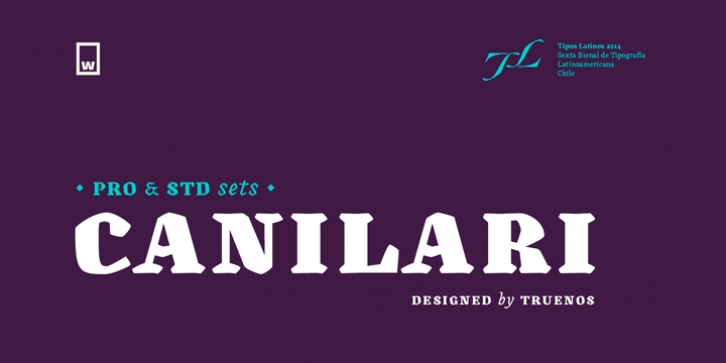 Canilari font preview