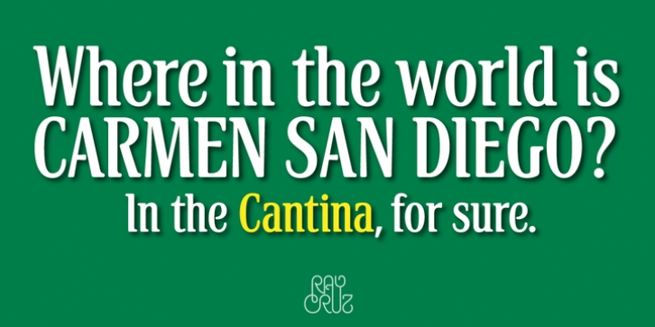 Cantina font preview