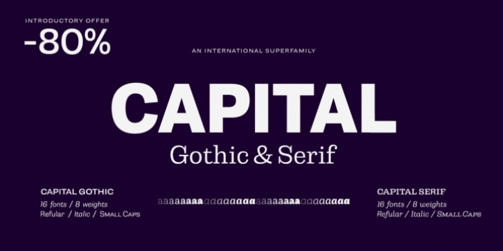 Capital font preview