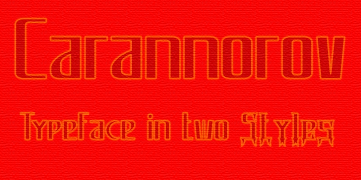 Carannorov font preview