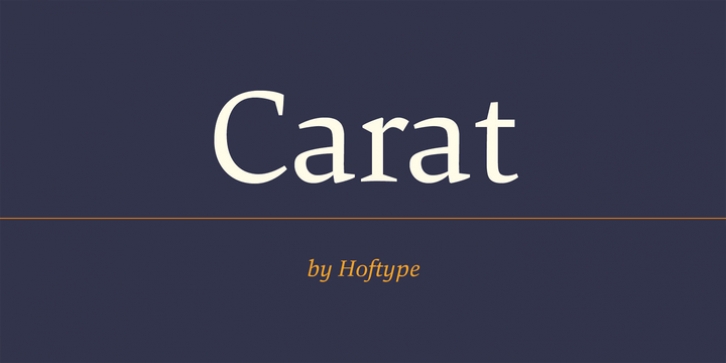 Carat font preview