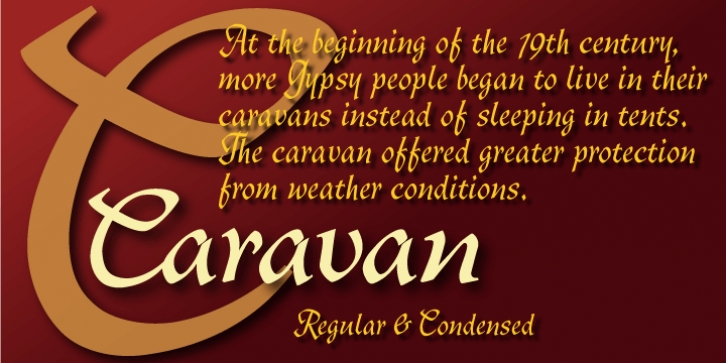 Caravan Script font preview