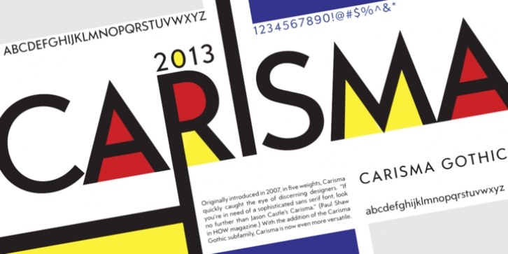 Carisma font preview