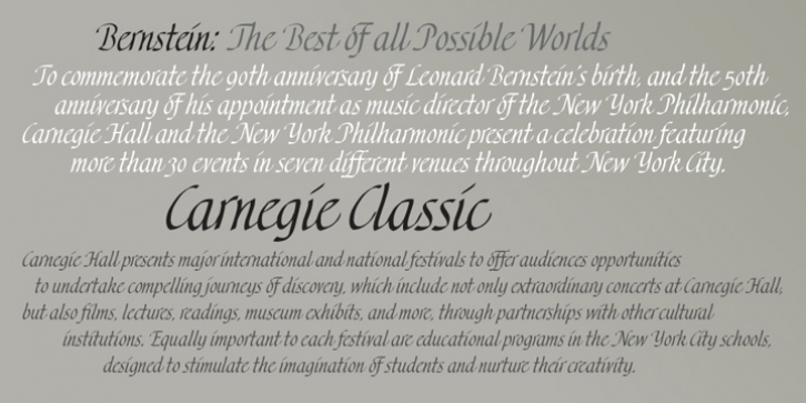 Carnegie Classic font preview
