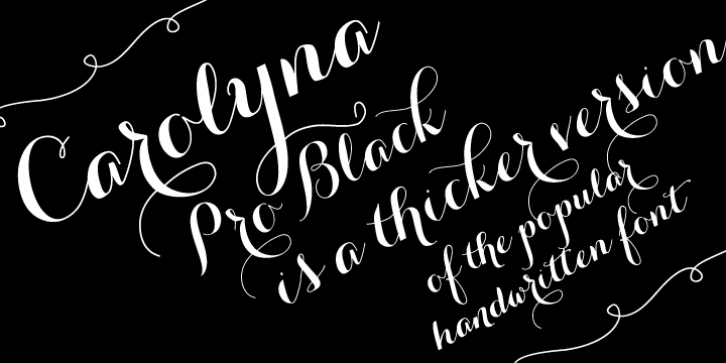 Carolyna Pro Black font preview