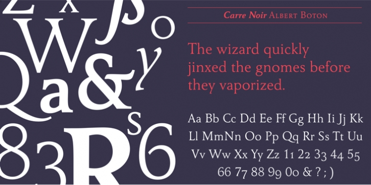 Carre Noir font preview