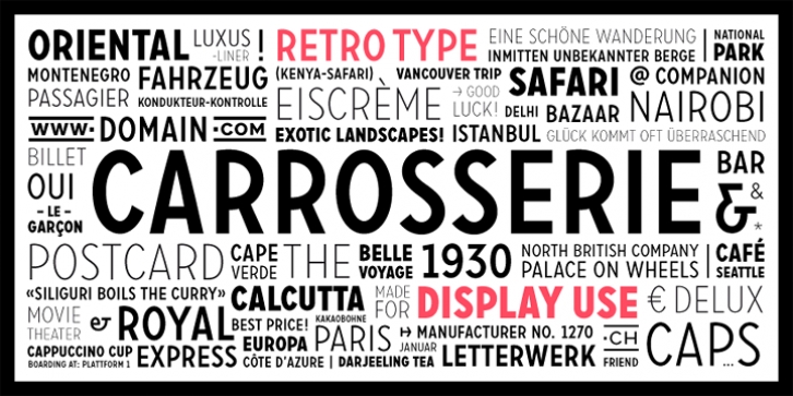 Carrosserie font preview