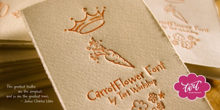 Carrotflower font preview