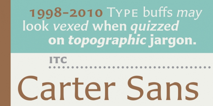 Carter Sans font preview