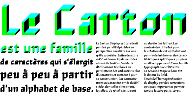 Carton font preview