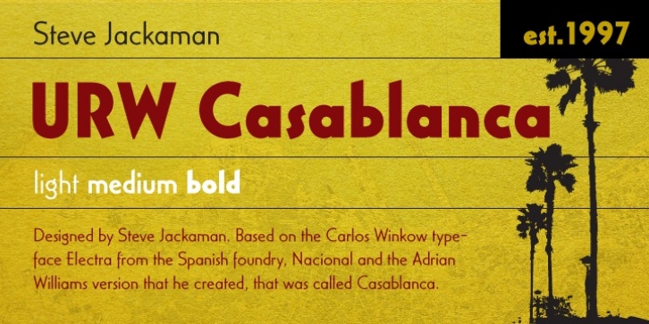 Casablanca font preview