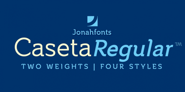 Caseta regular font preview