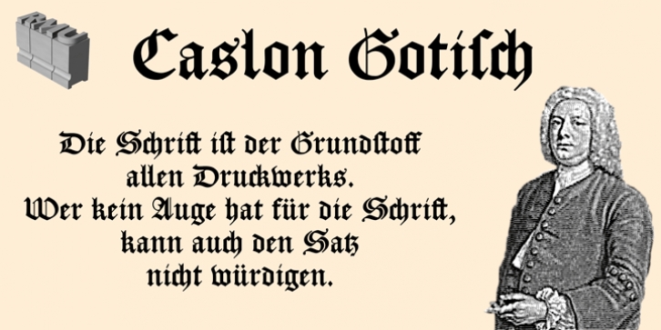 Caslon Gotisch font preview