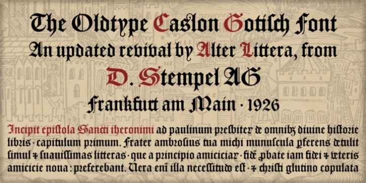 Caslon Gotisch font preview