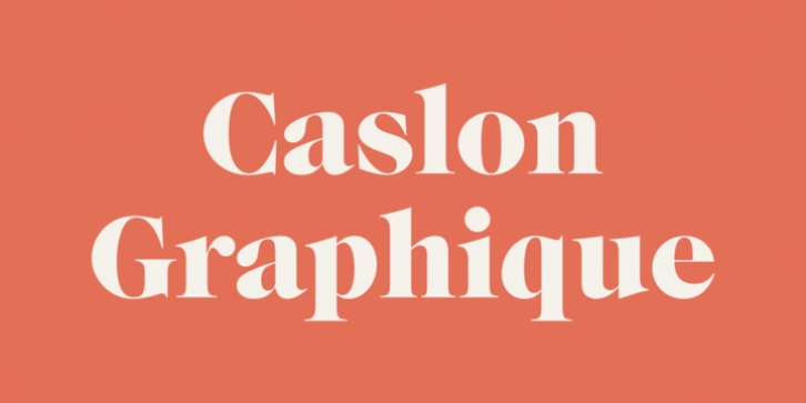 Caslon Graphique font preview