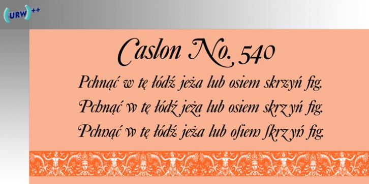 Caslon No. 540 font preview