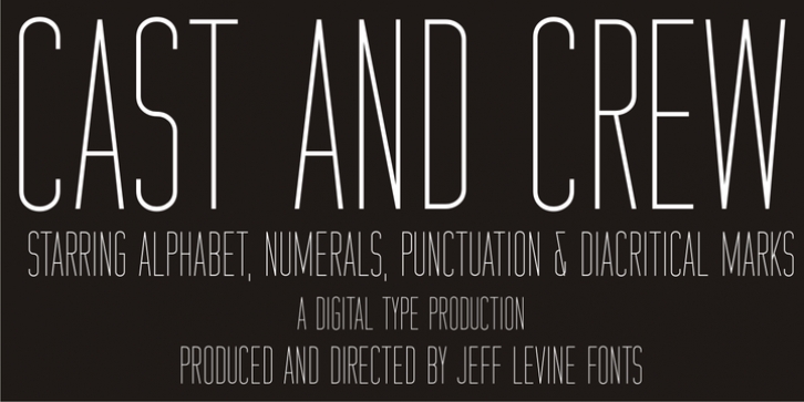 Cast And Crew JNL font preview