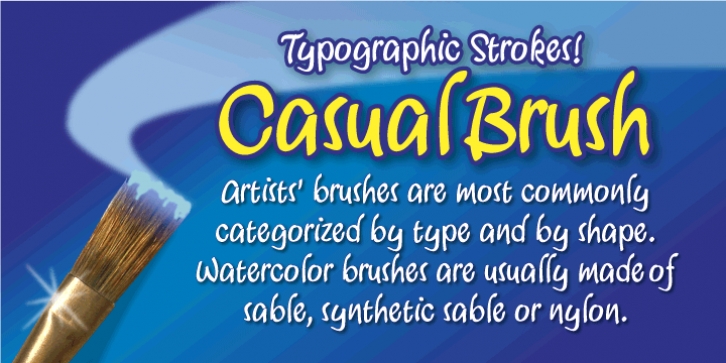 Casual Brush font preview