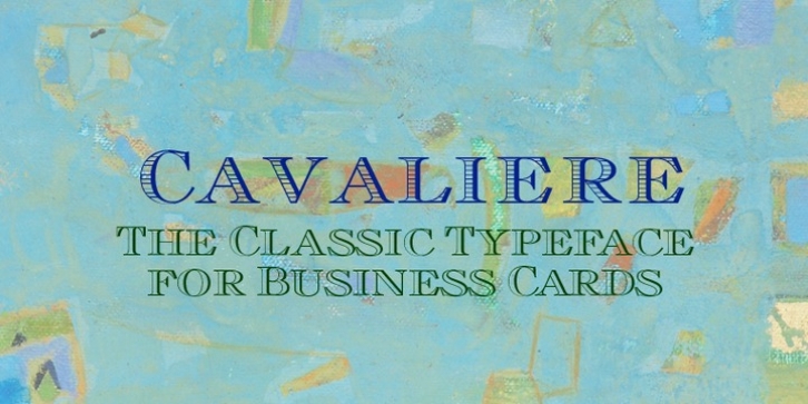 Cavaliere font preview