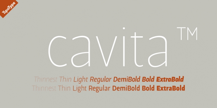 Cavita font preview